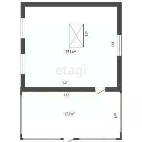 Продается 1-этажный дом, 23 м²