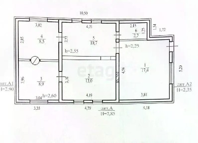 Продается 1-этажный дом, 66,4 м²