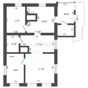 Продается 1-этажный дом, 56,4 м²