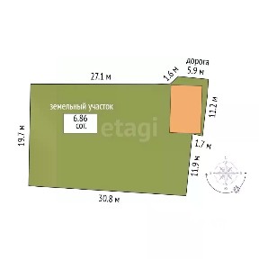 Продается 2-этажный дом, 60 м²