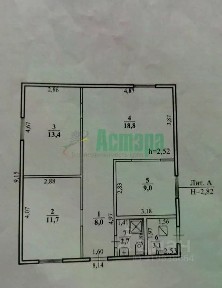 Продается 1-этажный дом, 66,7 м²