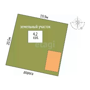 Продается 1-этажный дом, 28,2 м²