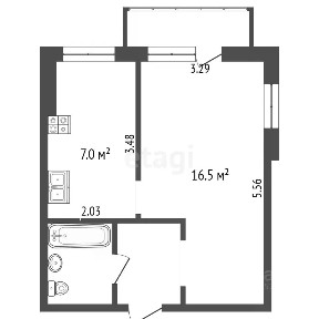 Продается 1-комн. квартира, 29,1 м²