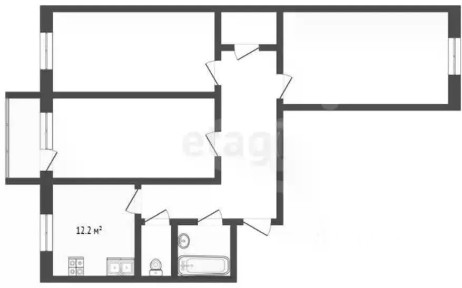 Продается 3-комн. квартира, 77,7 м²