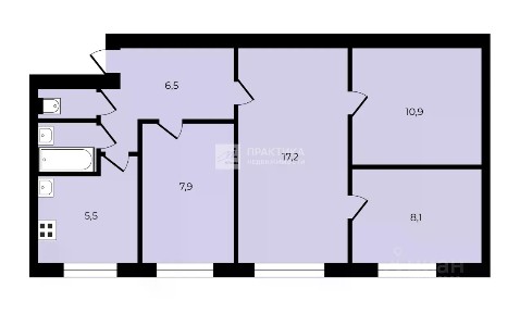 Продается 4-комн. квартира, 61,6 м²