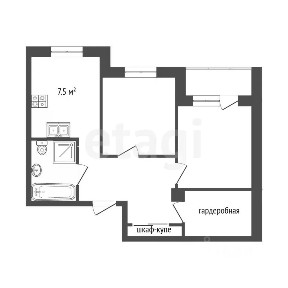 Продается 2-комн. квартира, 64,2 м²