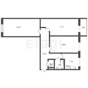 Продается 3-комн. квартира, 56,8 м²