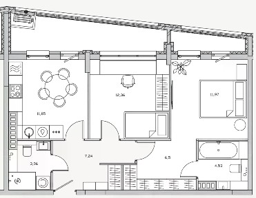 Продается 2-комн. квартира, 63,6 м²