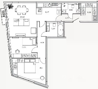 Продается 2-комн. квартира, 78,6 м²