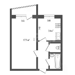 Продается 1-комн. квартира, 33 м²