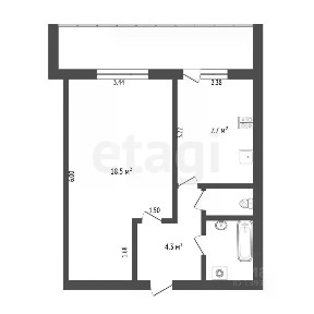 Продается 1-комн. квартира, 32,8 м²