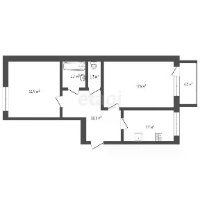 Продается 2-комн. квартира, 54,1 м²