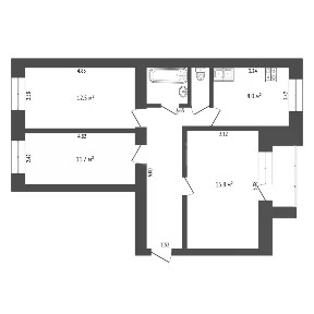Продается 3-комн. квартира, 61,9 м²