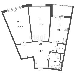 Продается 2-комн. квартира, 81,6 м²