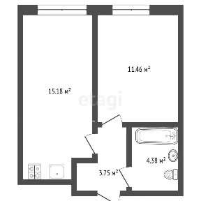 Продается 1-комн. квартира, 34 м²