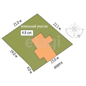 Продается 1-этажный дом, 73,5 м²