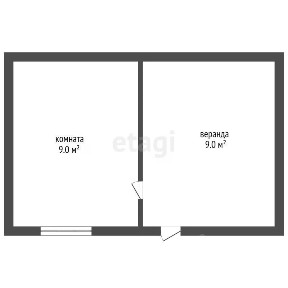 Продается 1-этажный дом, 18 м²