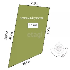 Продается участок, 8,5 сот.