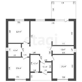 Продается 1-этажный дом, 120 м²