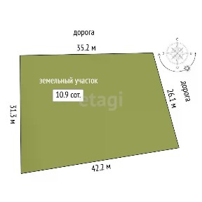 Продается участок, 11 сот.