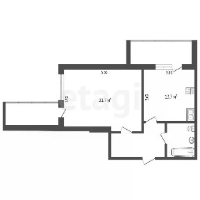 Продается студия, 20,6 м²
