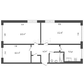 Продается 3-комн. квартира, 61,5 м²