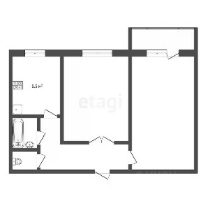 Продается 2-комн. квартира, 50,6 м²
