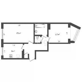 Продается 2-комн. квартира, 54,7 м²