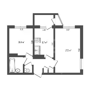 Продается 2-комн. квартира, 47,5 м²