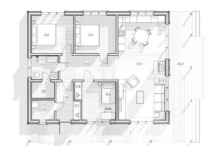 Продается 1-этажный коттедж, 140 м²