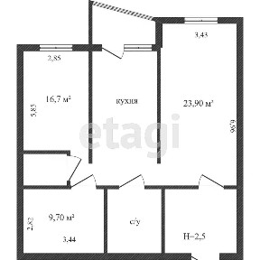 Продается 3-комн. квартира, 83,3 м²