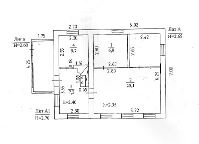 Продается 1-этажный дом, 44,9 м²