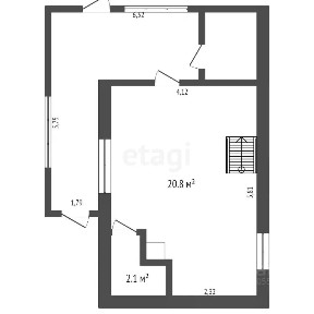 Продается 2-этажный дом, 45 м²