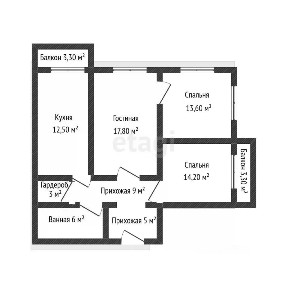 Продается 3-комн. квартира, 77,8 м²