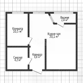 Продается 1-комн. квартира, 38,6 м²