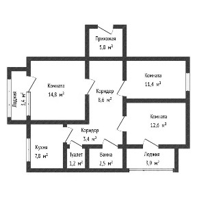 Продается 3-комн. квартира, 60,5 м²