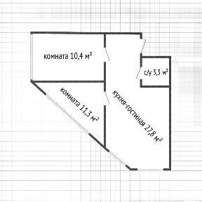 Продаются 3-комн. апартаменты, 52,8 м²