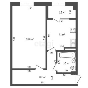 Продается 1-комн. квартира, 37,7 м²