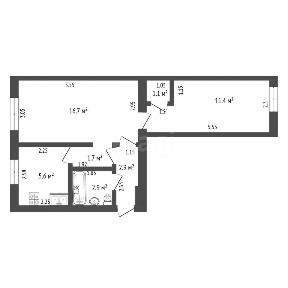 Продается 2-комн. квартира, 42,1 м²
