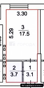 Продается студия, 24,3 м²