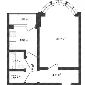 Продается 1-комн. квартира, 40,2 м²