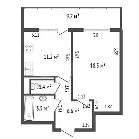 Продается 1-комн. квартира, 41 м²