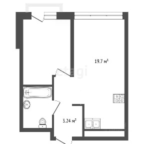 Продается 1-комн. квартира, 40,9 м²
