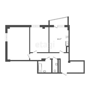 Продается 2-комн. квартира, 70,4 м²