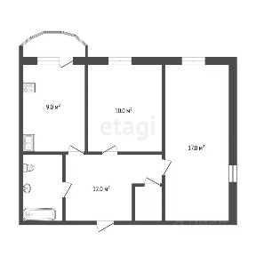 Продается 2-комн. квартира, 53 м²