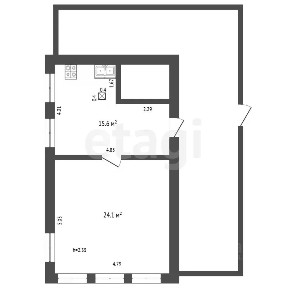 Продается 1-этажный дом, 39,7 м²
