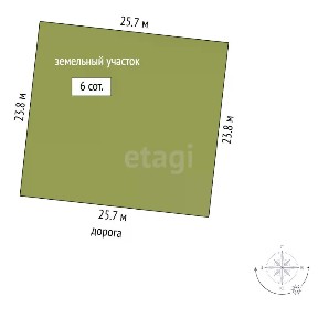 Продается участок, 6 сот.
