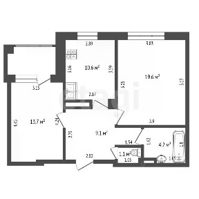 Продается 2-комн. квартира, 58,3 м²