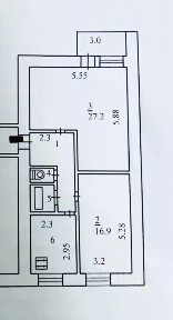 Продается 2-комн. квартира, 64 м²