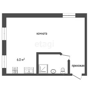 Продается студия, 29 м²